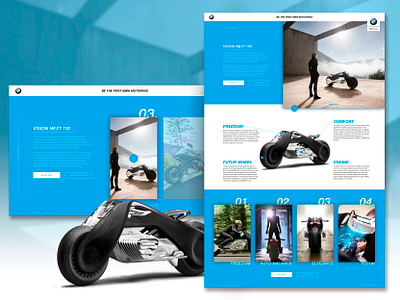 BMW Motorrad Vision Next 100 blue creative design graphic motorbike ui ui design ux ux design ux ui website