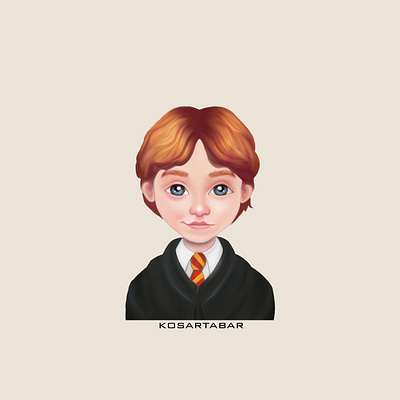 Ron Weasley animation character design design digital paint digital painting digitalart harrypotter illustration photoshop wacom intuos