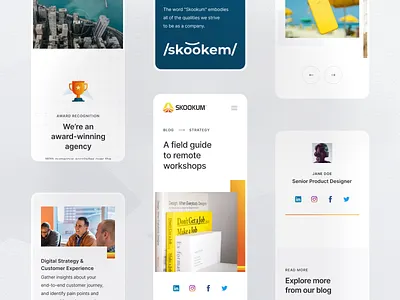 Skookum Mobile Design agency branding clean design flat identity minimal mobile retro typography ui visual design web