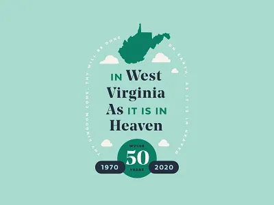 WVCSB Logo 50 anniversary art direction badge brand brand identity branding creative direction flyer formal illustration invitation logo state type typography vector west virginia