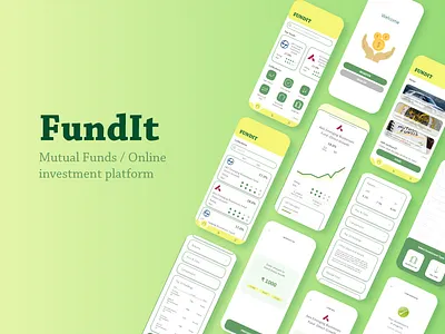 FundIt - Mutual Funds App app design illustration illustrator ui ux