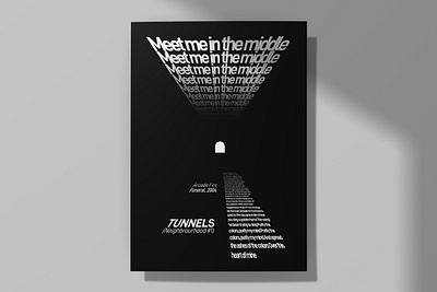 Tunnels arcade fire layout poster poster design typogaphy