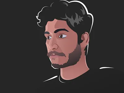 Vector Self-Portrait affinity designer flat illustration vector