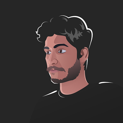 Vector Self-Portrait affinity designer flat illustration vector