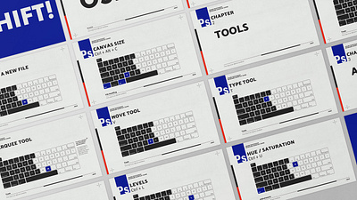 OSHIFT - Photoshop shortcut guide book graphic design layout photoshop print print design typography