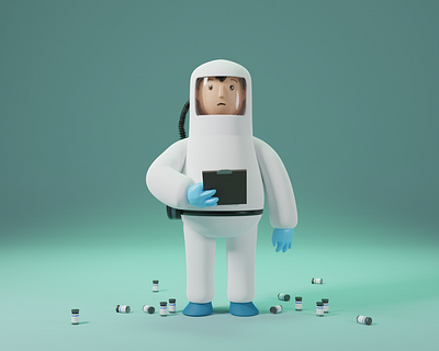 Global Pandemic 3d art b3d blender blendercycles character cute illustration lowpoly