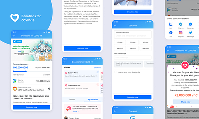 Donation COVID-19 app covid 19 covid19 donation mobile app product ui uxdesign