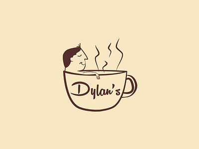 Dylan's Coffee Shop branding dailylogochallenge design flat icon illustration illustrator logo retro typography vintage