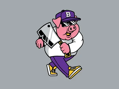 Pig Cleaver apparel barbecue branding character design graphic identity illustration mascot pig shirt tee