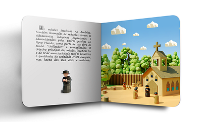 Discovery of America - Children's book #9 3d art blender childrens book childrens illustration design editorial game art illustration kids low poly magazine