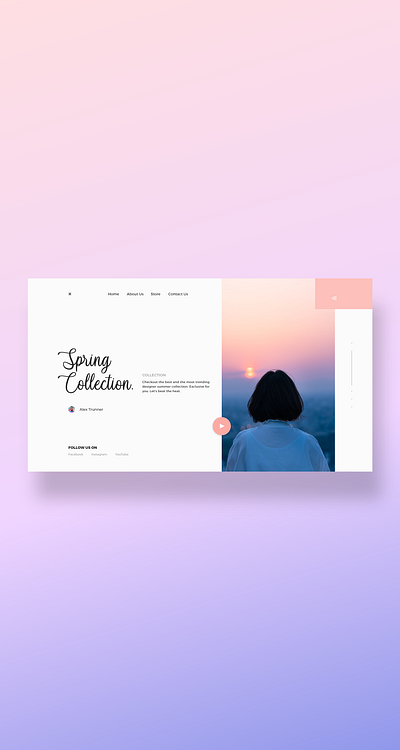 Spring Collection - Web Store ui ui design uidesign uiux ux web web design webdesign website website design