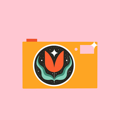 Snapshot camera digital illustrator editorial illustration floral illustration folkart graphic illustration illustration photography procreate symmetry texture