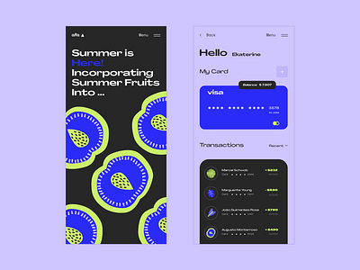 🍇 Fruit Ninja flat illustration mobile mobile app mobile app design mobile design mobile ui summer typography ui ux web web design