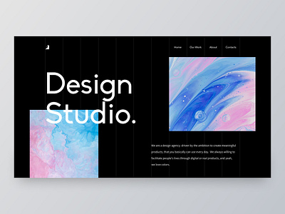 Design Studio - Header Exploration clean colorful concept dark mode figma grid header landing page layout minimal minimalism ui ux web web design website