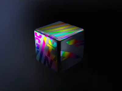 Iridescent 3d cube 3d animation b3d blender cube eevee holographic holographic foil iridescence iridescent render shader