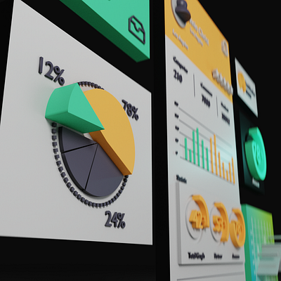 App dashboard — Template 3D blender blender 3d blender3d blendercycles render rendering ui ui ux ui design uidesign uiux