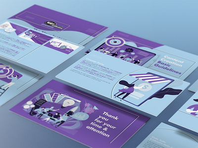 Presentation - Content Creation branding creative design cyan design detail graphic design graphicdesign illustration illustrator logotype presentation presentation design presentation template preview purple retro