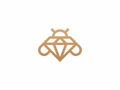 Diamond Bee Logo bee bee logo buy deluxe design diamond diamond logo for sale gold golden honey jewel jewels logo lux luxury sale sell