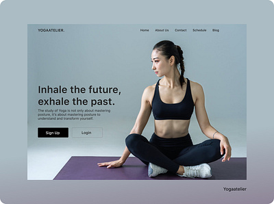 YogaAtelier figma landing page design uiux user interface design web design