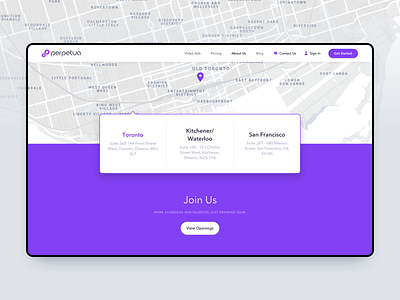 Office Locations 🌍 gogole maps map ui office location perpetua responsive web design ui web design