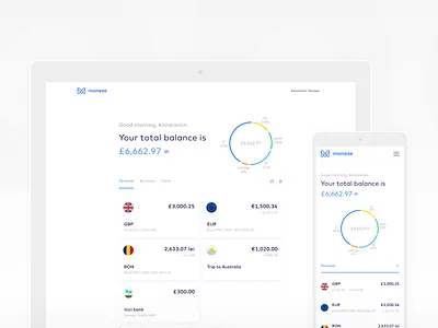 Account overview 2.0 account balance chart currency dashboard desktop fintech mobile money overview ui ux webapp webapplication