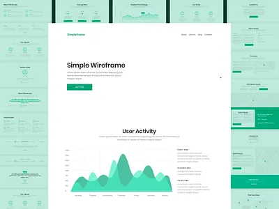 Simpleframe 2020 trend sketch ui website wireframe