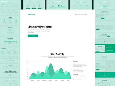 Simpleframe 2020 trend sketch ui website wireframe