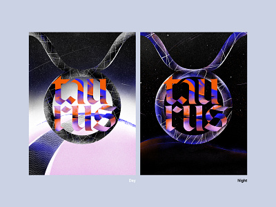 Taurus illustration typography