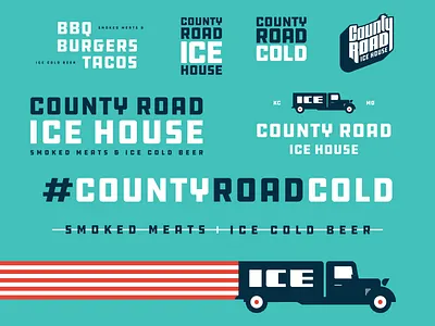 County Road Ice House beer branding ice identity kansascity logo missouri restaurant restaurant logo road
