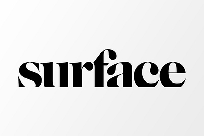 Surface Magazine editorial design logo typography