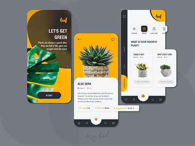 Plant Care or Shop App Concept adobexd app app design clean design interface iphone mobile ui mobile web app mobile website responsive design ui ui design uiux user experience userinterface ux web