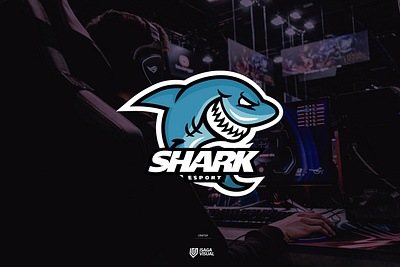 Shark E-Sport Logo Concept branding design esport logo esportlogo esports esports logo flat design gaming logo indonesia logo logo design logogram vector