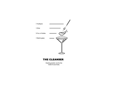 Quarantine cocktails design flat illustration minimal vector