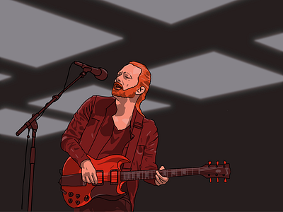 Thom Yorke Illustration art digital painting illustration music procreate radiohead rock thom yorke