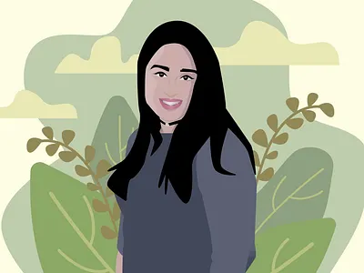 Portrait Illustration adobe illustrator flatdesign illustration vector
