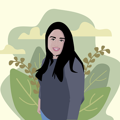 Portrait Illustration adobe illustrator flatdesign illustration vector