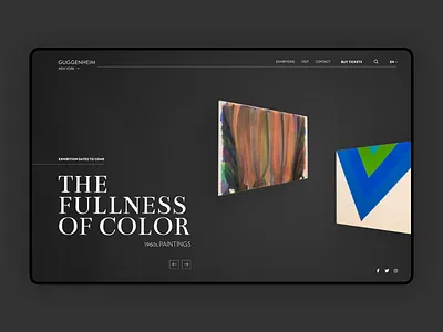 Museum Landing Page concept design dribbble shot guggenheim museum sketch ui webdesign
