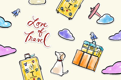 Duty Free Shop, Love of Travel Campaign campaign design illustration social