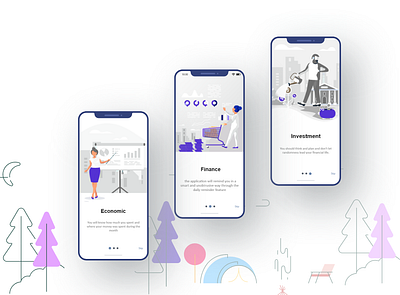 Budget app app design illustration ui ux
