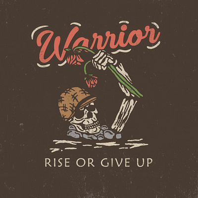 Warrior apparel artwork badass badge branding design illustration logo vector art vintage