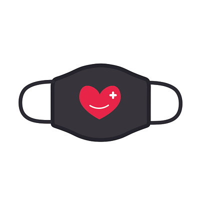 Design for Good Face Mask Challenge care challange design dribbbleweeklywarmup face mask graphic healthcare healthy heart love safe stayhome universal weekly warm up