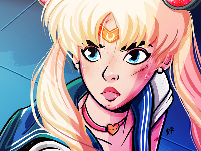 Sailor Moon challenge anime challenge girl illustration illustrator photoshop portrait sailor sailor moon sailormoon