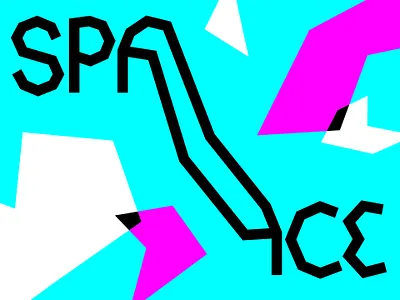 Type in Space color flat illustrator type type design typogaphy vector