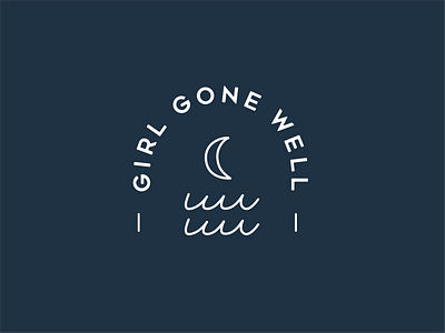 Girl Gone Well brand branding moon waves wellness