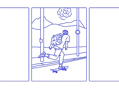 Less Transit animation design fun illustration illustrator quarantine