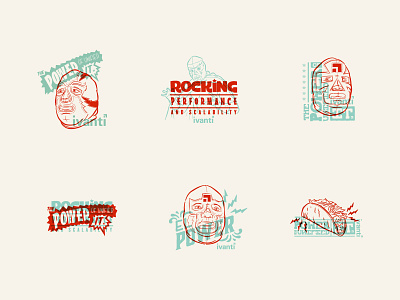 Ivanti — Luchador Lockups lockup logo logotype luchador overprint type typography wrestling