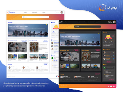 Information Portal (Skyray) branding dashboard uiux website design