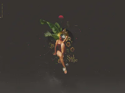 Micro-Diseño 06 [ Salvaje ] collage color digital digital art digitalart green illustration nature typography