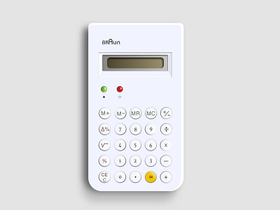 Braun calculator for UI Design Challenge braun design