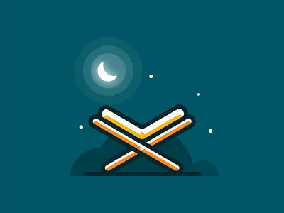 Quran in Night Sky design flat illustration minimal muslim quran ramadan vector